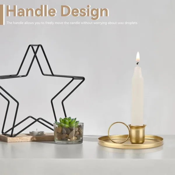 candle holder metal taper 6