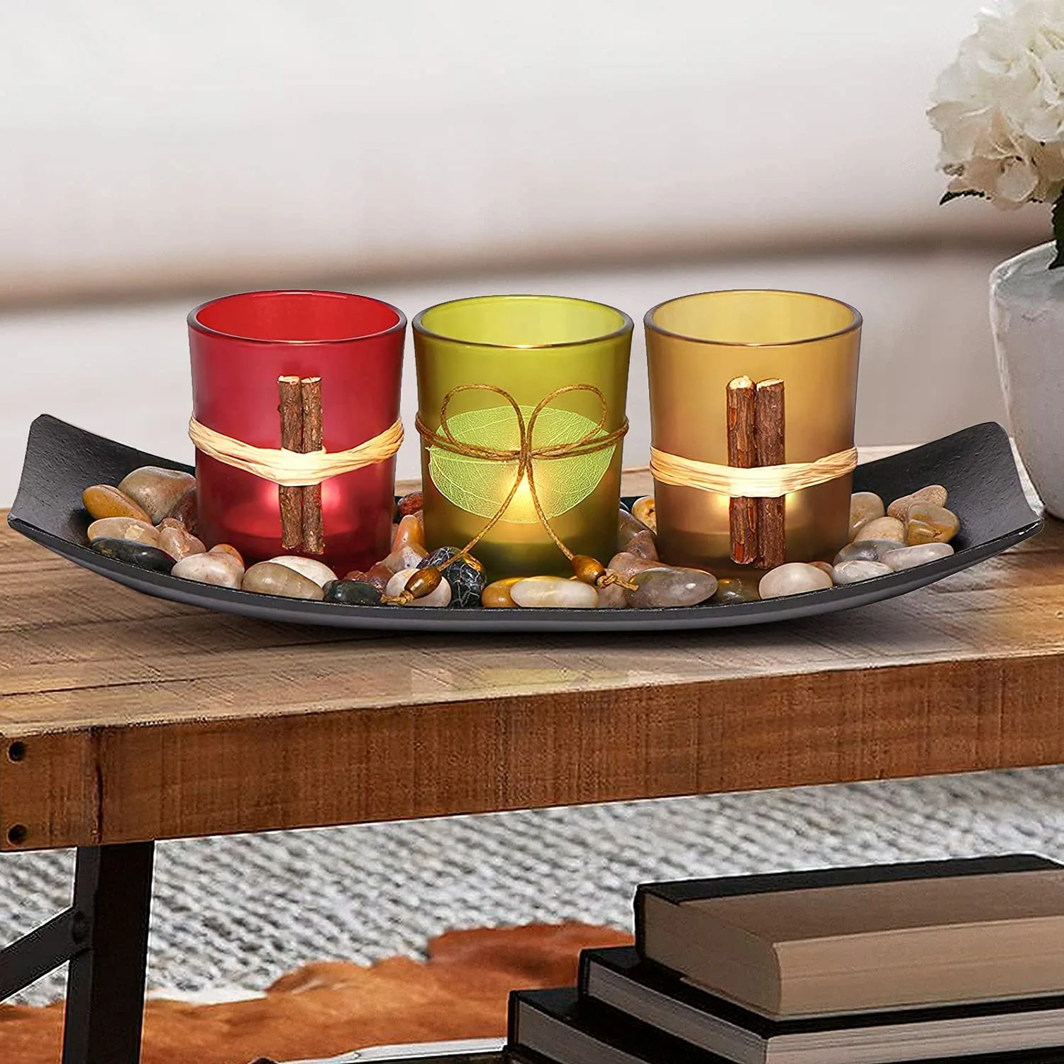 candle holders tray decor 1