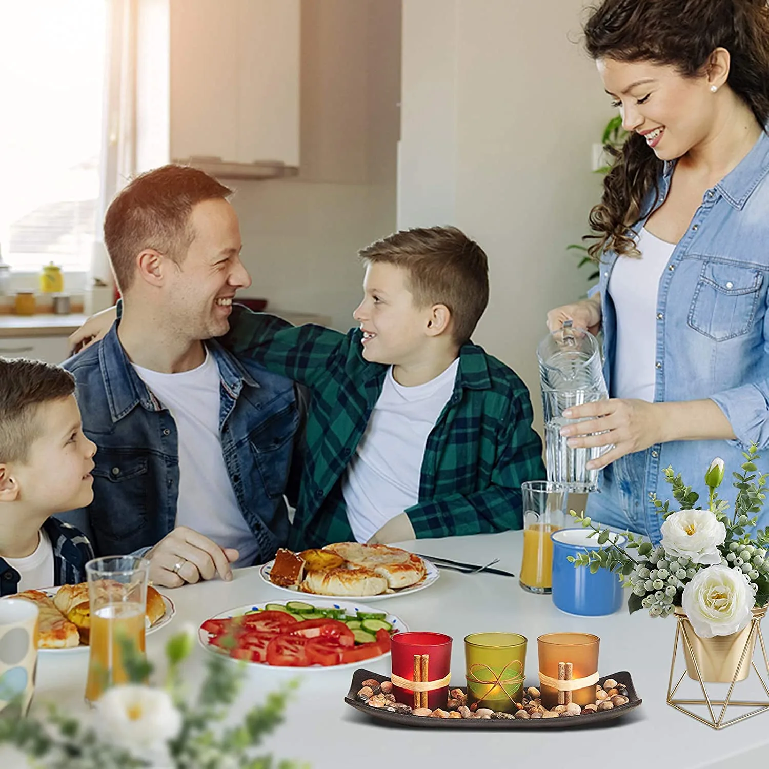 candle holders tray decor 7