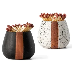 ceramic match holder set 1