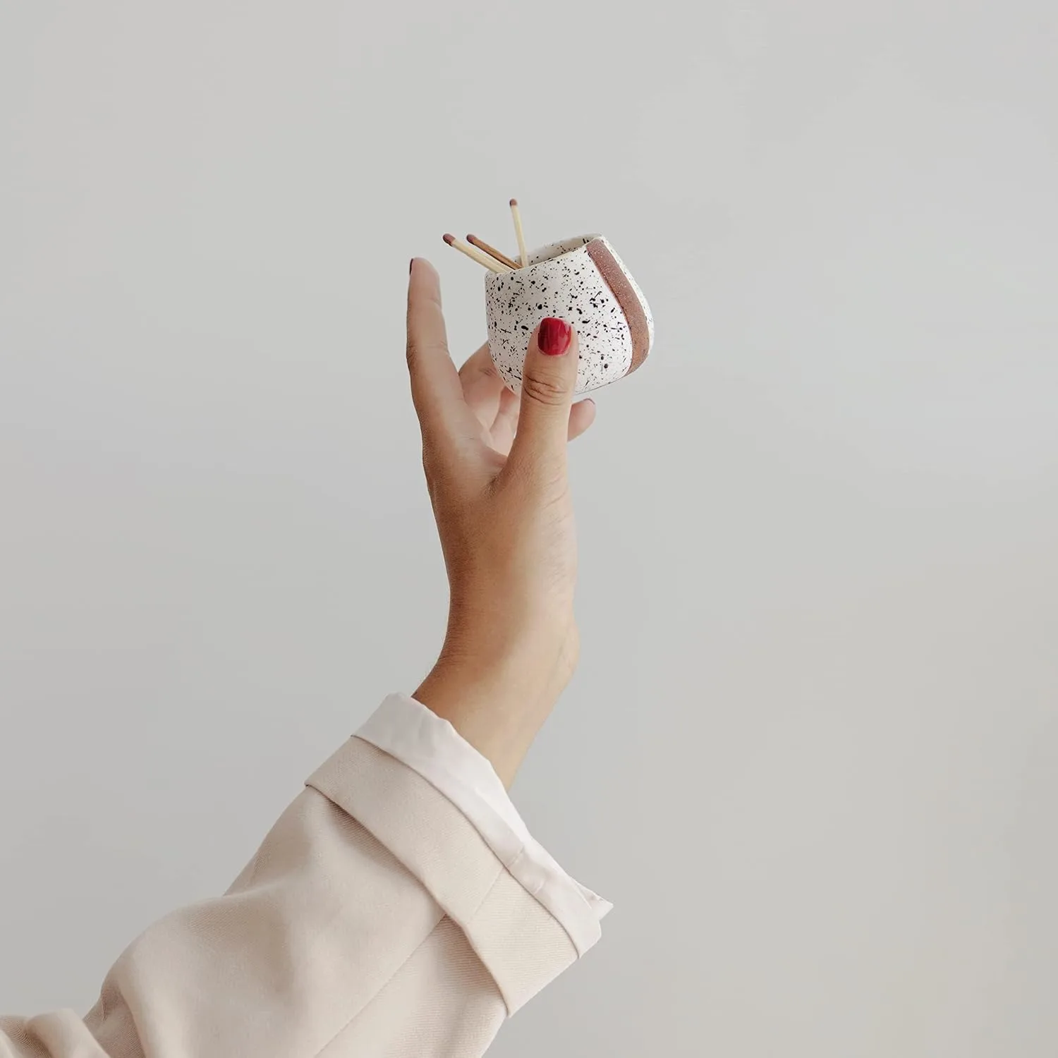 ceramic match holder set 2