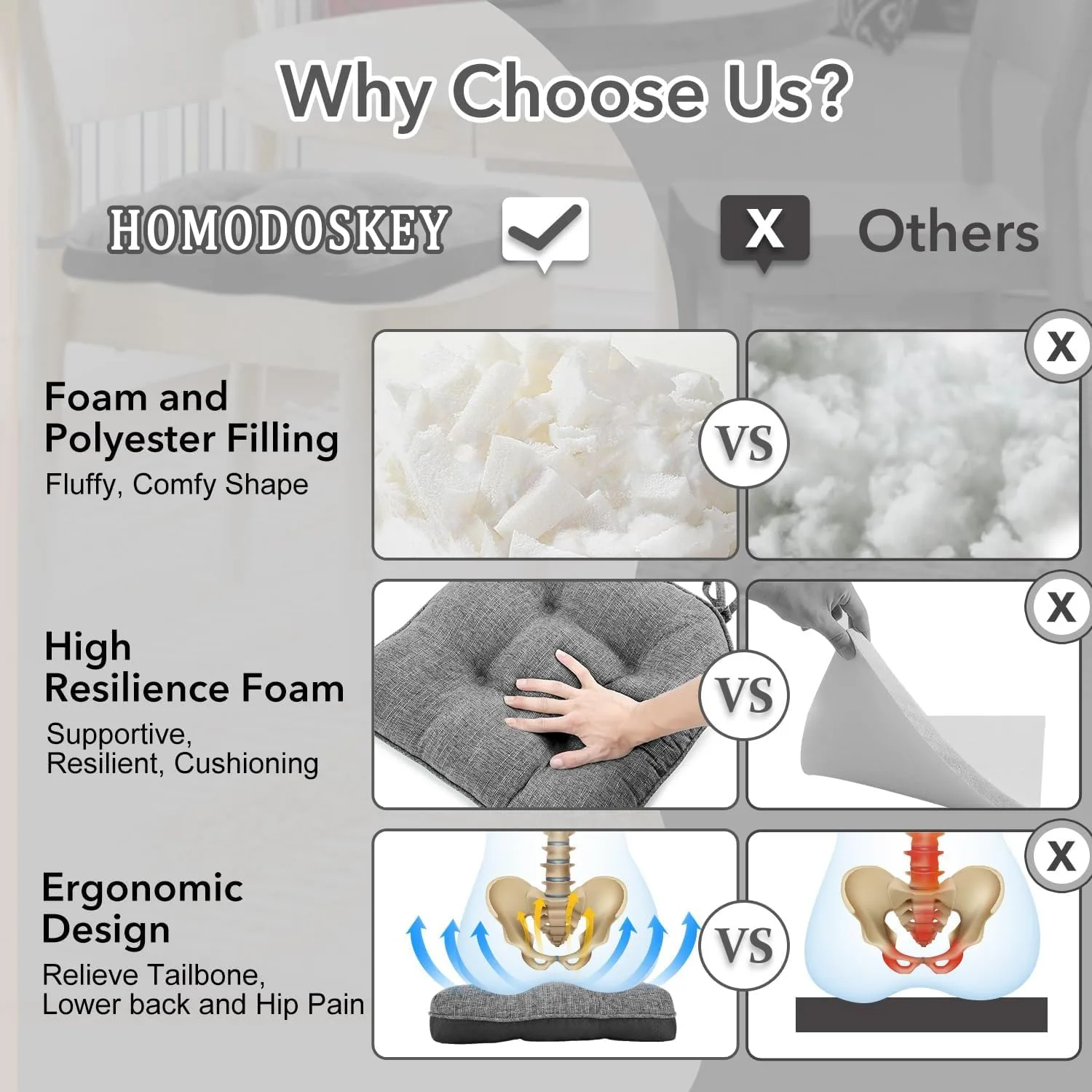 chair cushions set 5