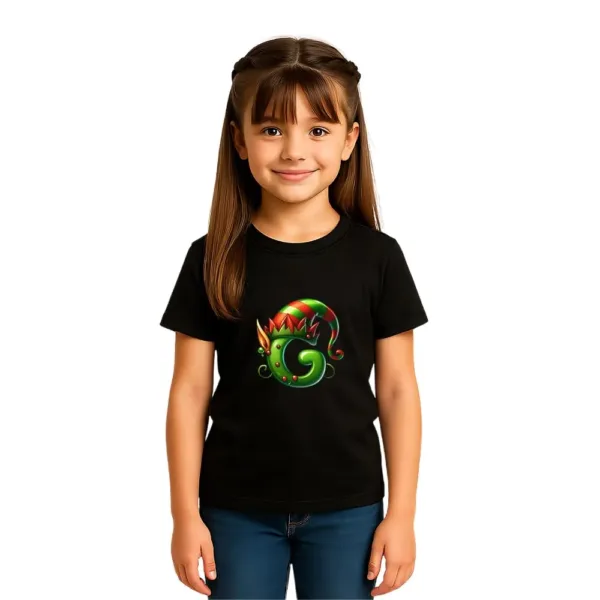 christmas alphabet kids tshirt 1