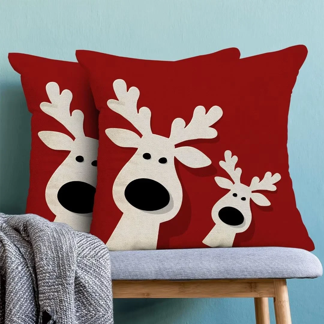 christmas pillow covers elk 4