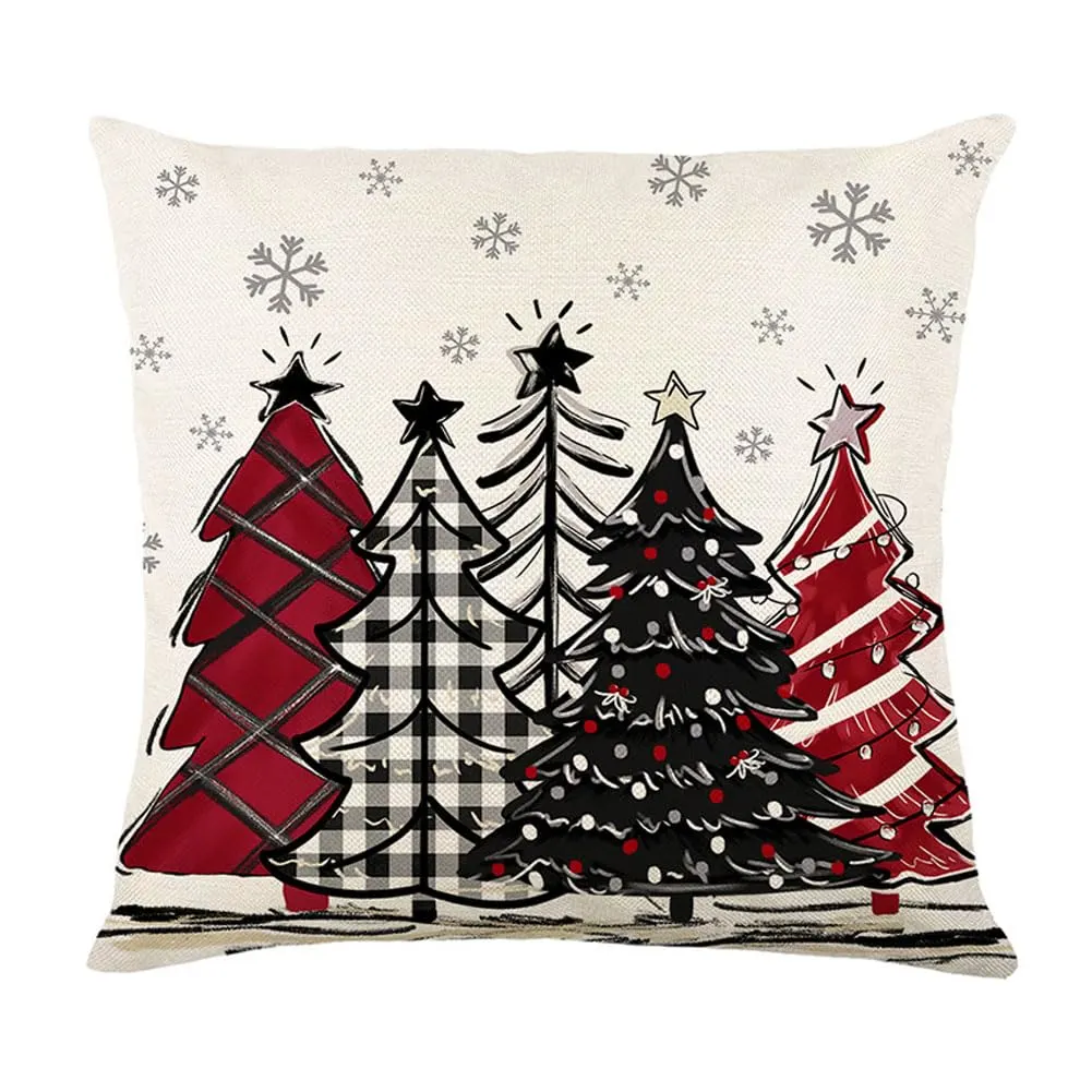 christmas pillow covers linen 2