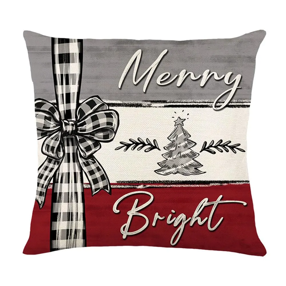 christmas pillow covers linen 3