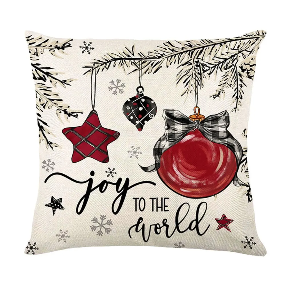 christmas pillow covers linen 5