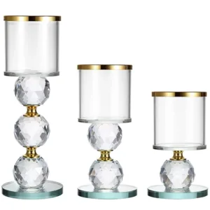 crystal candlestick holders set 1