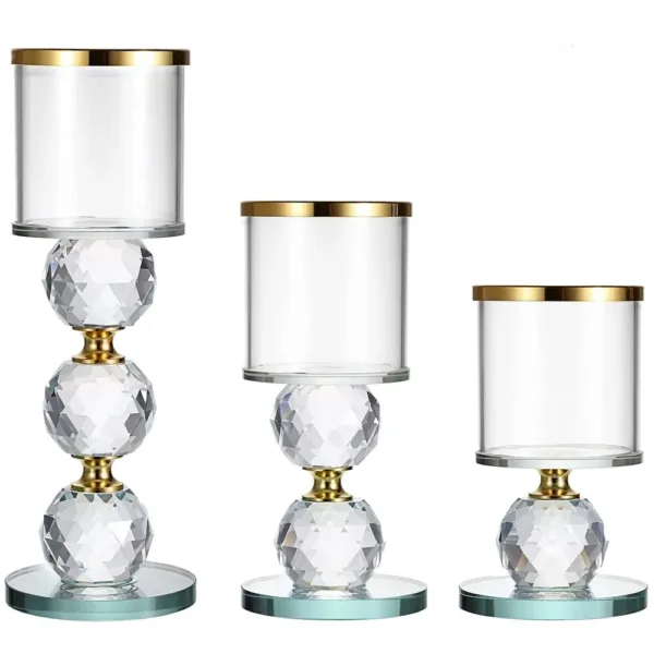 crystal candlestick holders set 1