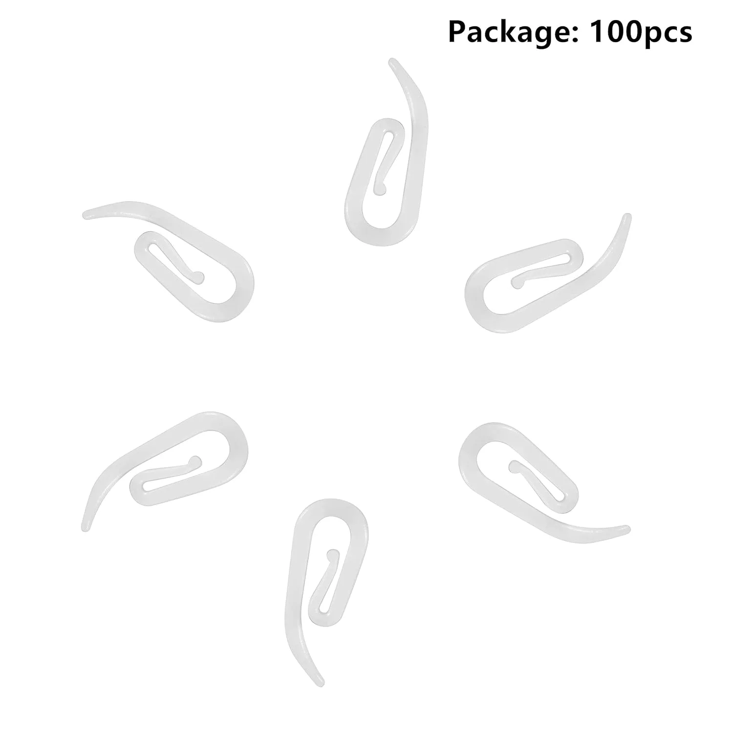 curtain hooks plastic white 5