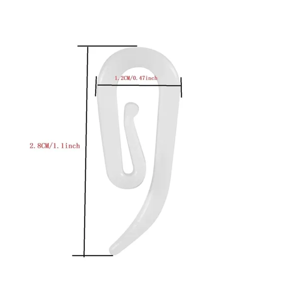 curtain hooks plastic white 7