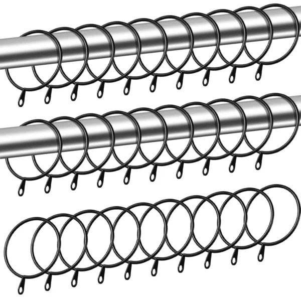 curtain rings black metal 1