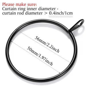 curtain rings black metal 2