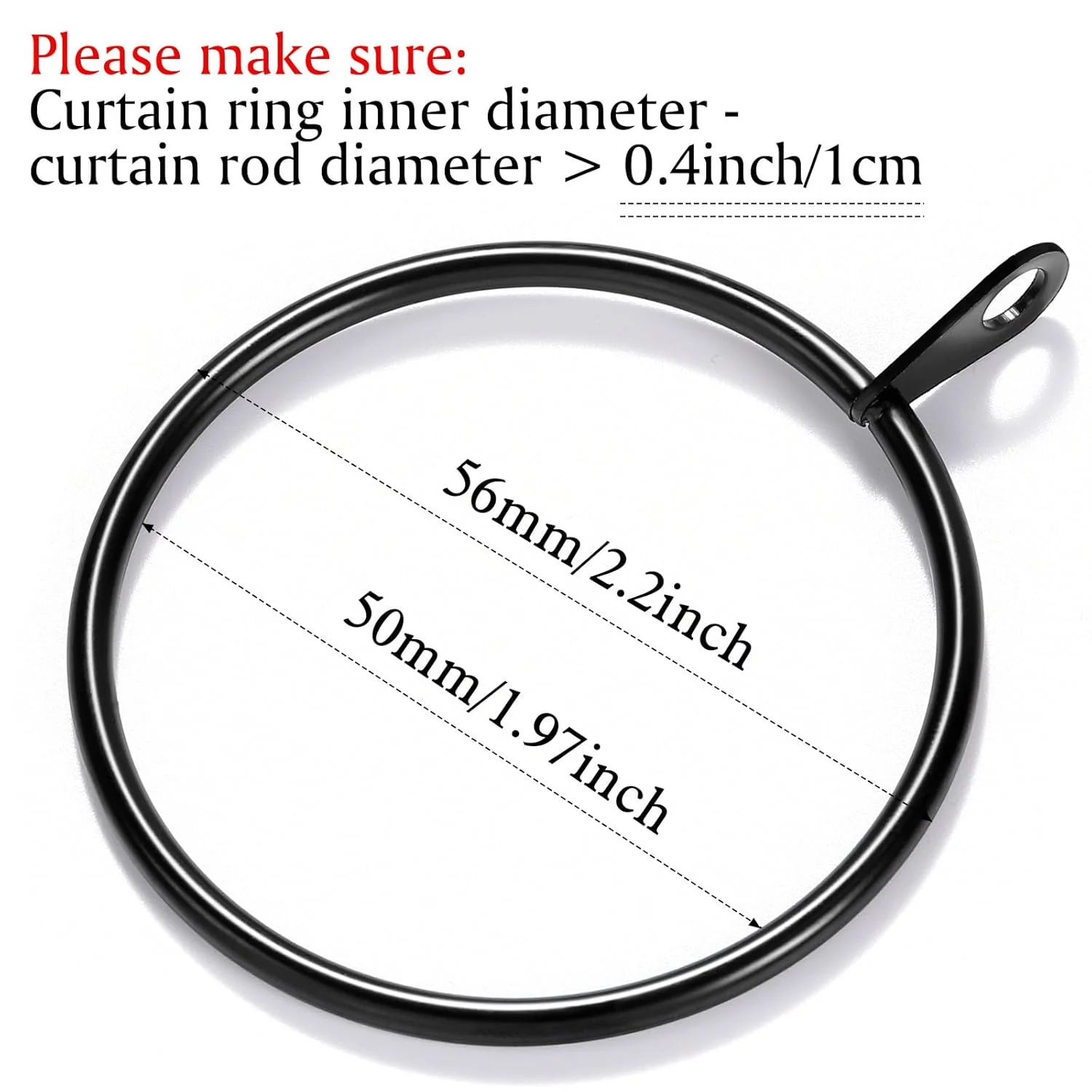 curtain rings black metal 2