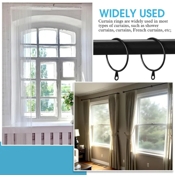 curtain rings black metal 4