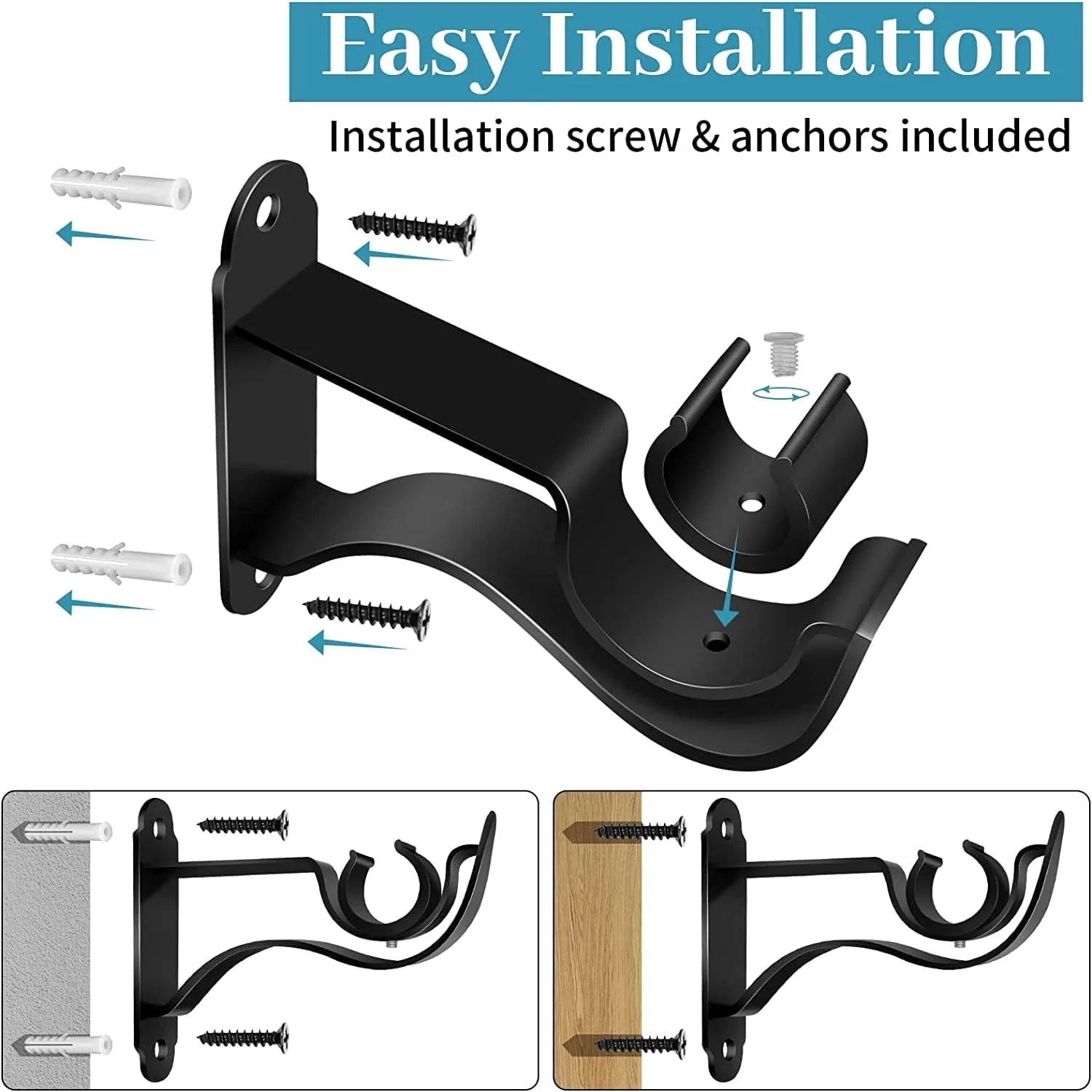 curtain rod bracket heavy 2
