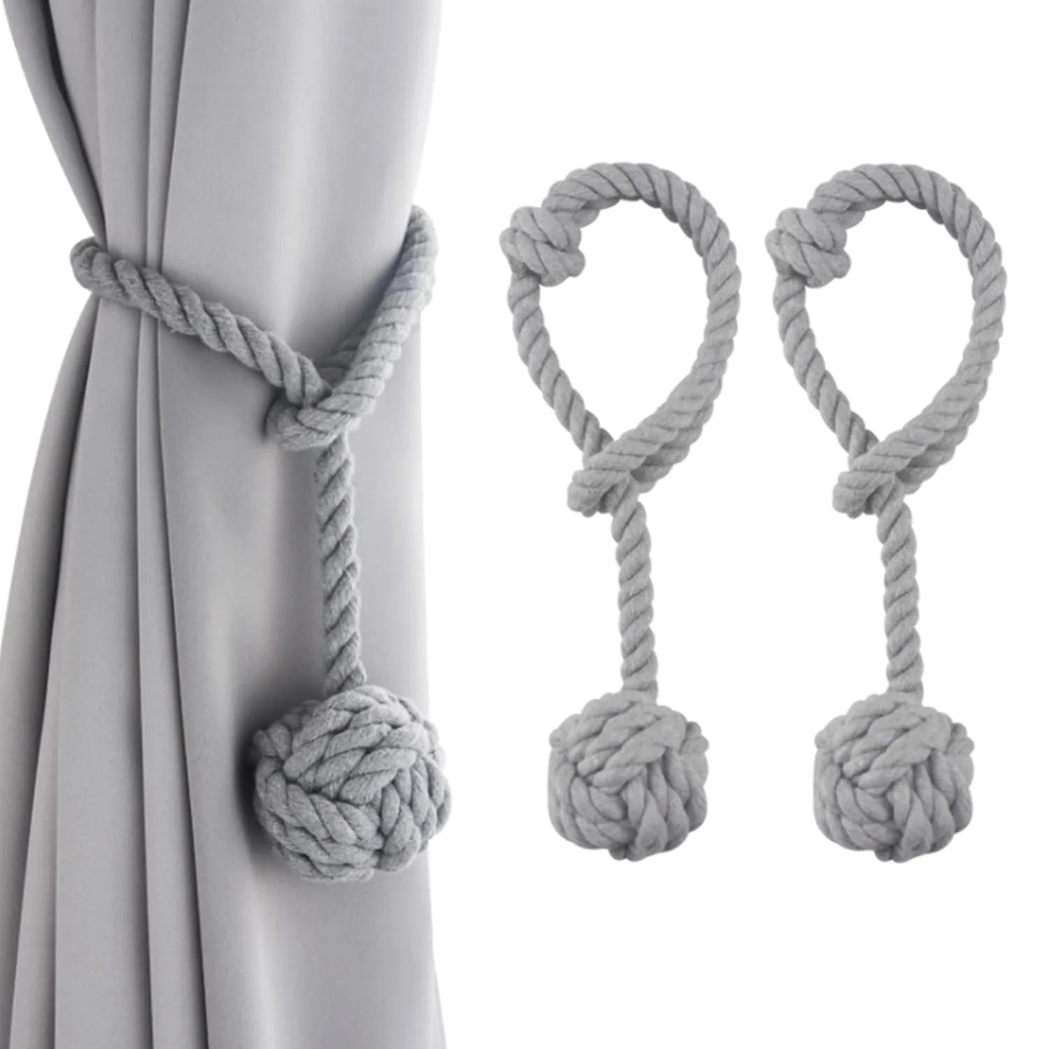 curtain tiebacks cotton rope 1