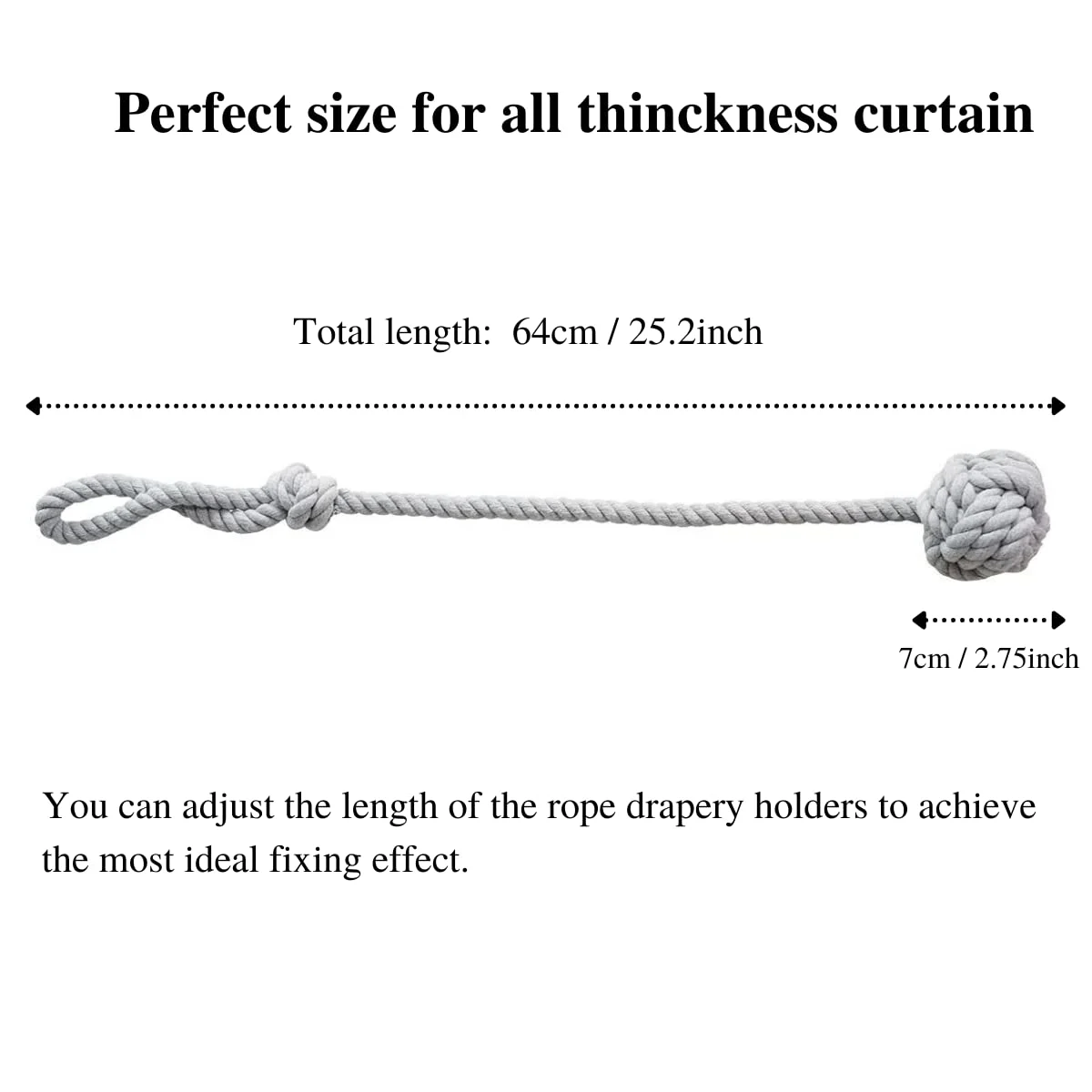 curtain tiebacks cotton rope 2