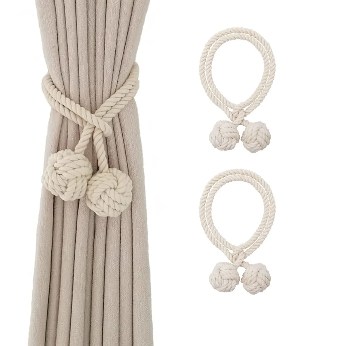 curtain tiebacks cotton rope 6