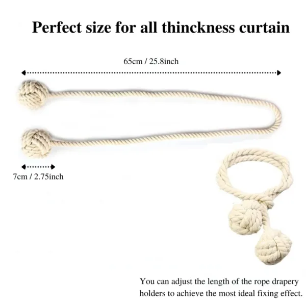 curtain tiebacks cotton rope 7