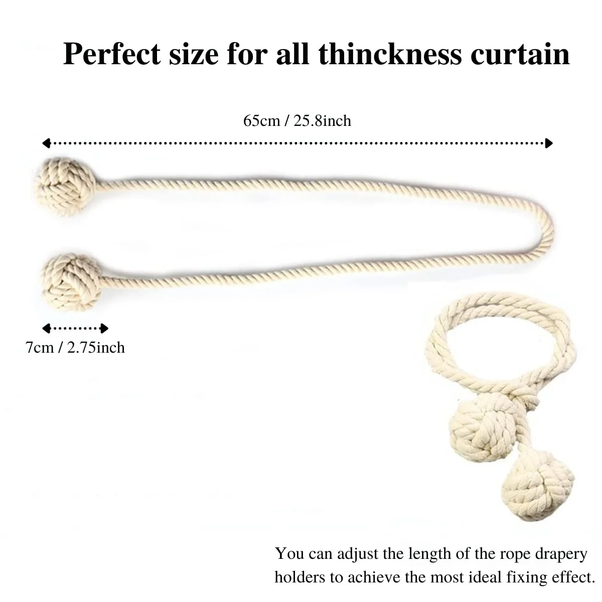 curtain tiebacks cotton rope 7