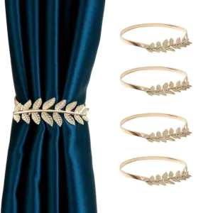 curtain tiebacks gold leaf 1