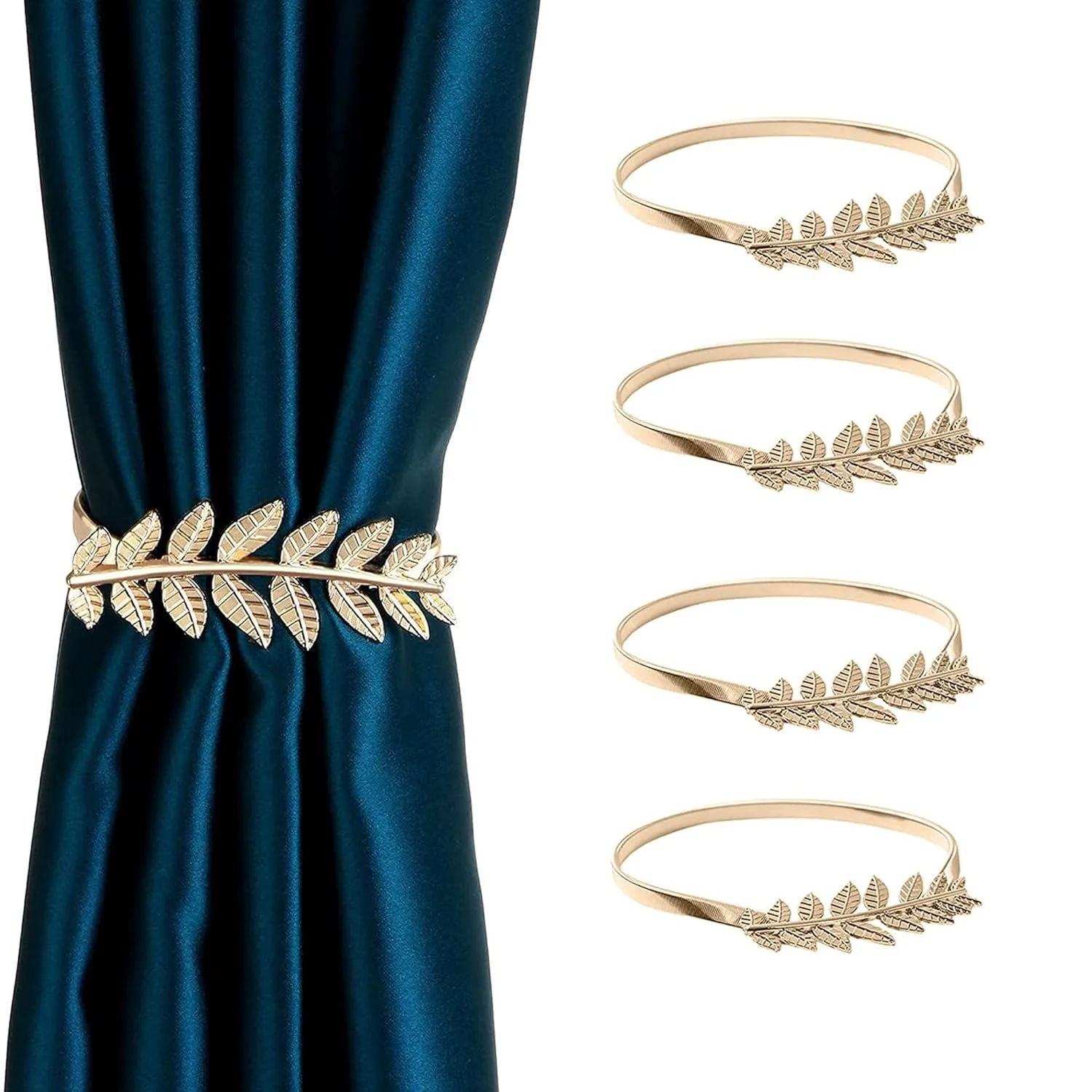 curtain tiebacks gold leaf 1