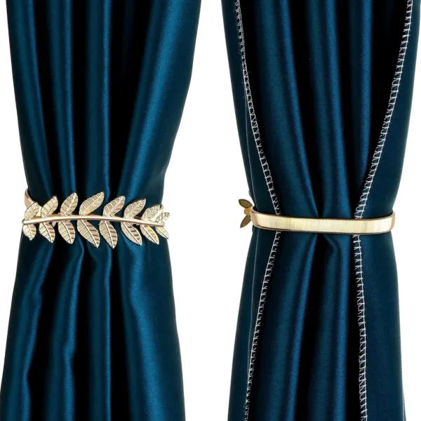 curtain tiebacks gold leaf 6