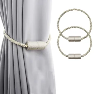 curtain tiebacks magnetic beige 1