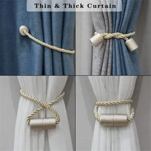 curtain tiebacks magnetic beige 3