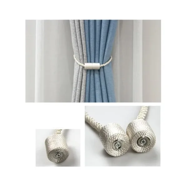 curtain tiebacks magnetic beige 5
