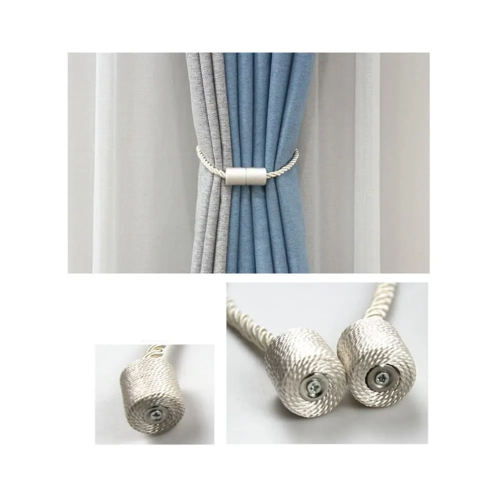 curtain tiebacks magnetic beige 5
