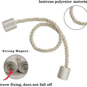 curtain tiebacks magnetic beige 6