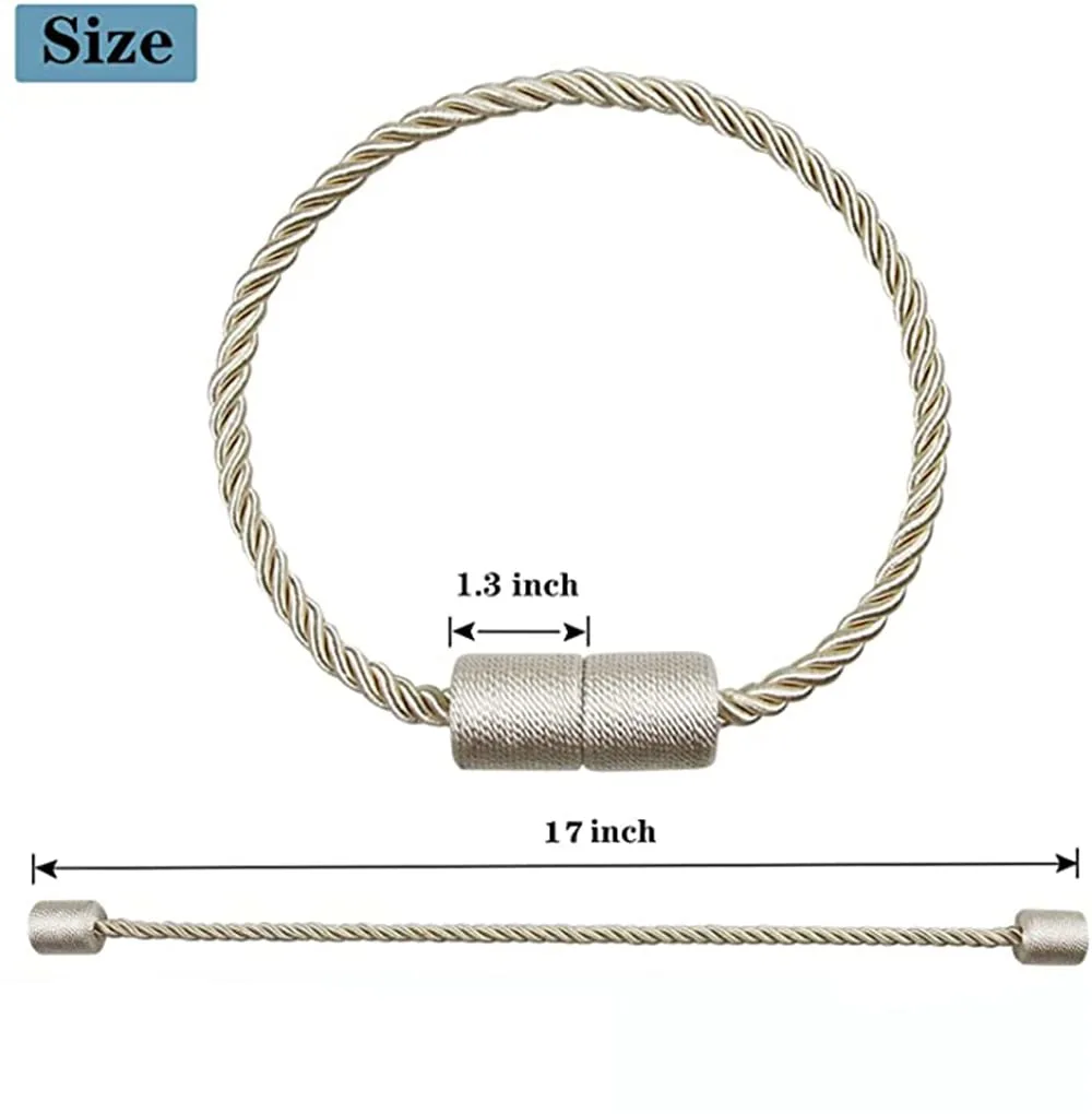 curtain tiebacks magnetic beige 7
