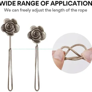 curtain tiebacks magnetic flower 2