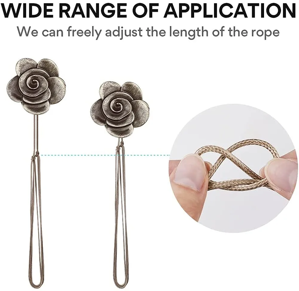 curtain tiebacks magnetic flower 2