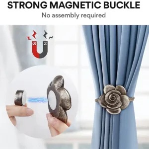 curtain tiebacks magnetic flower 4