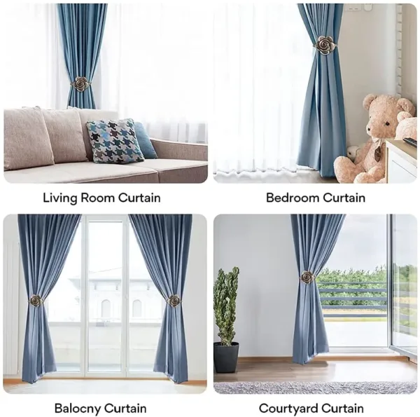 curtain tiebacks magnetic flower 5