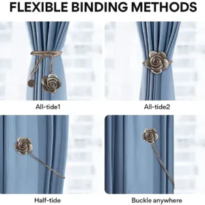 curtain tiebacks magnetic flower 6