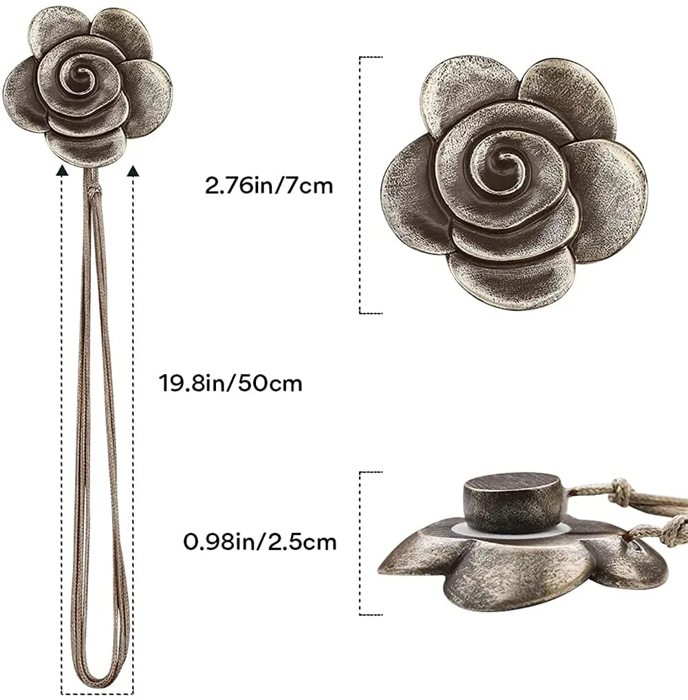 curtain tiebacks magnetic flower 7