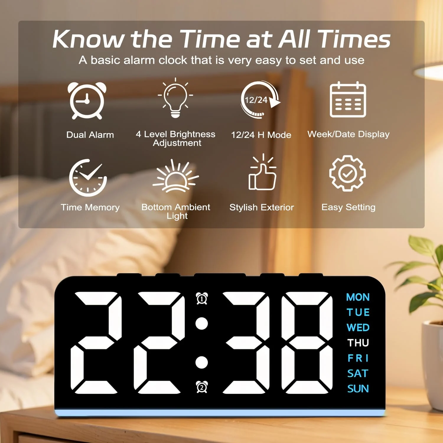 digital alarm clock led 2