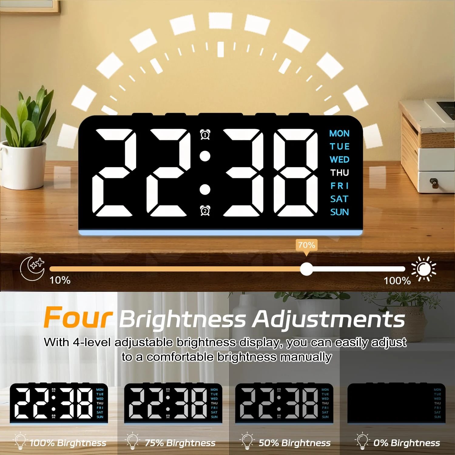 digital alarm clock led 3