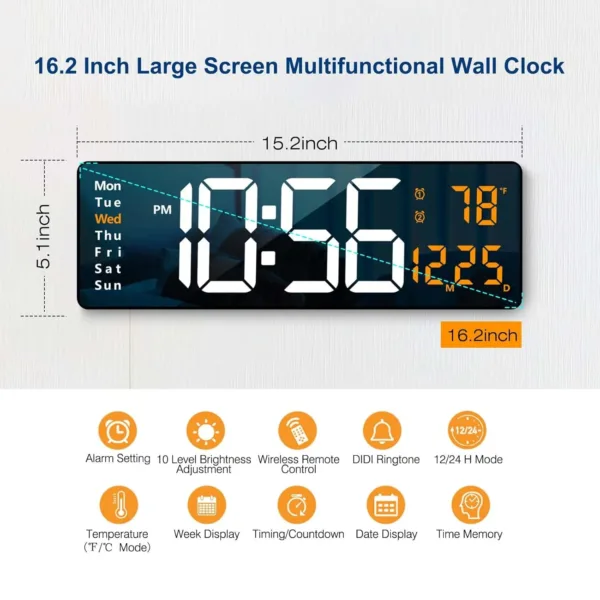digital wall clock 3