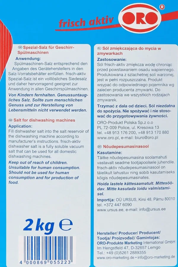 dishwasher salt 2kg 2