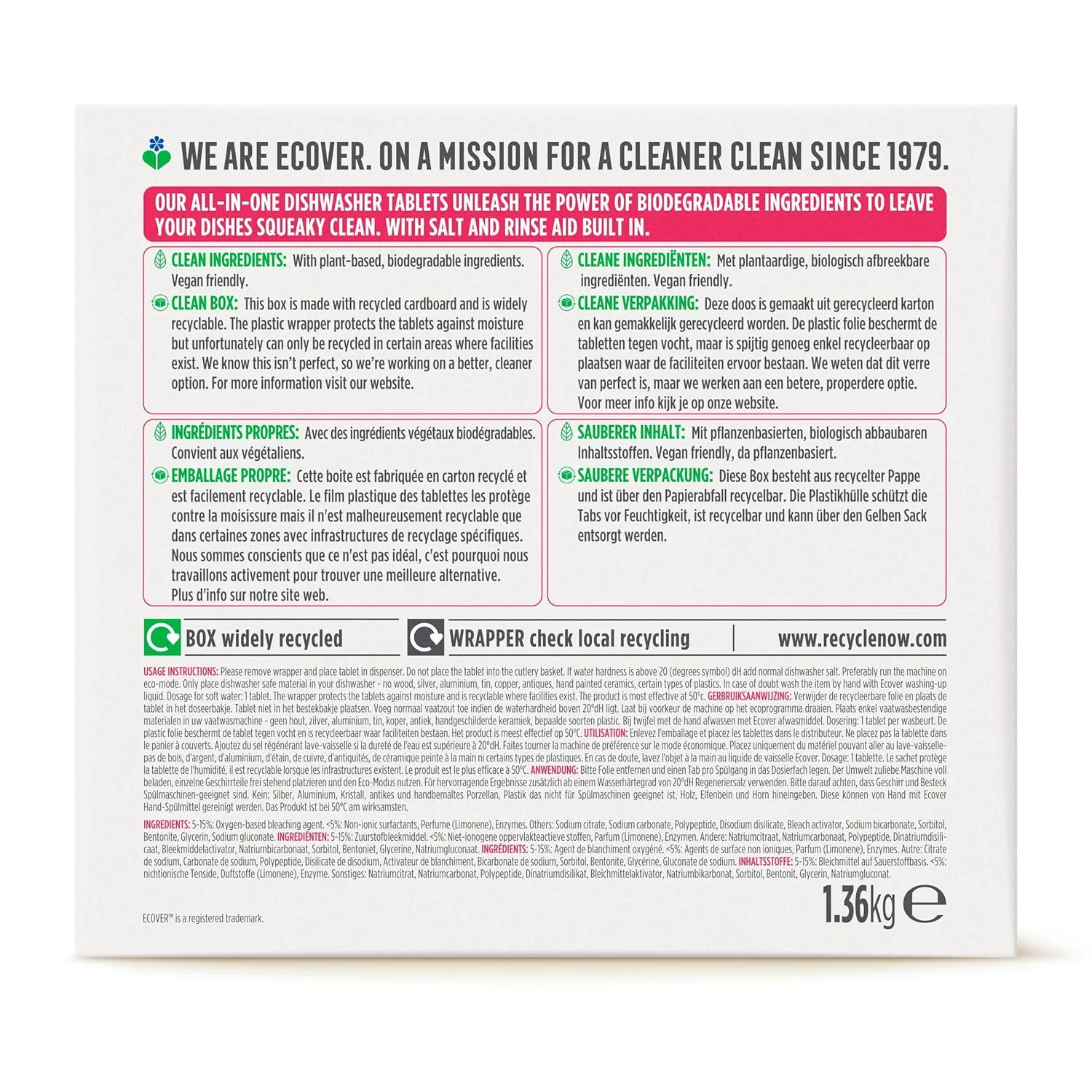 ecover dishwasher tablets 2