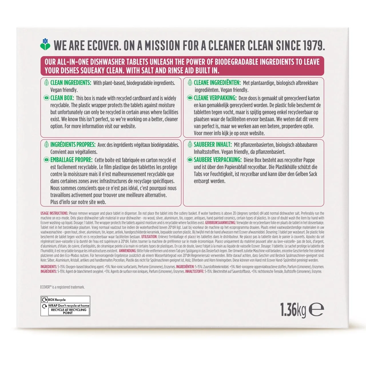 ecover dishwasher tablets 3