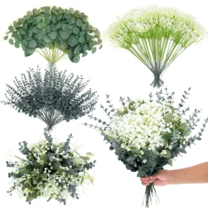 eucalyptus stems wedding flowers 1