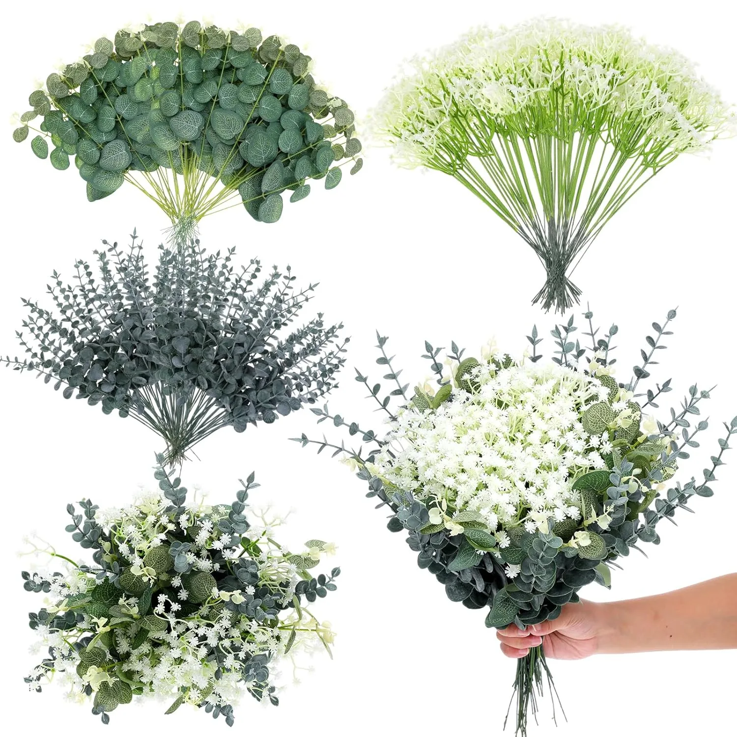 eucalyptus stems wedding flowers 1