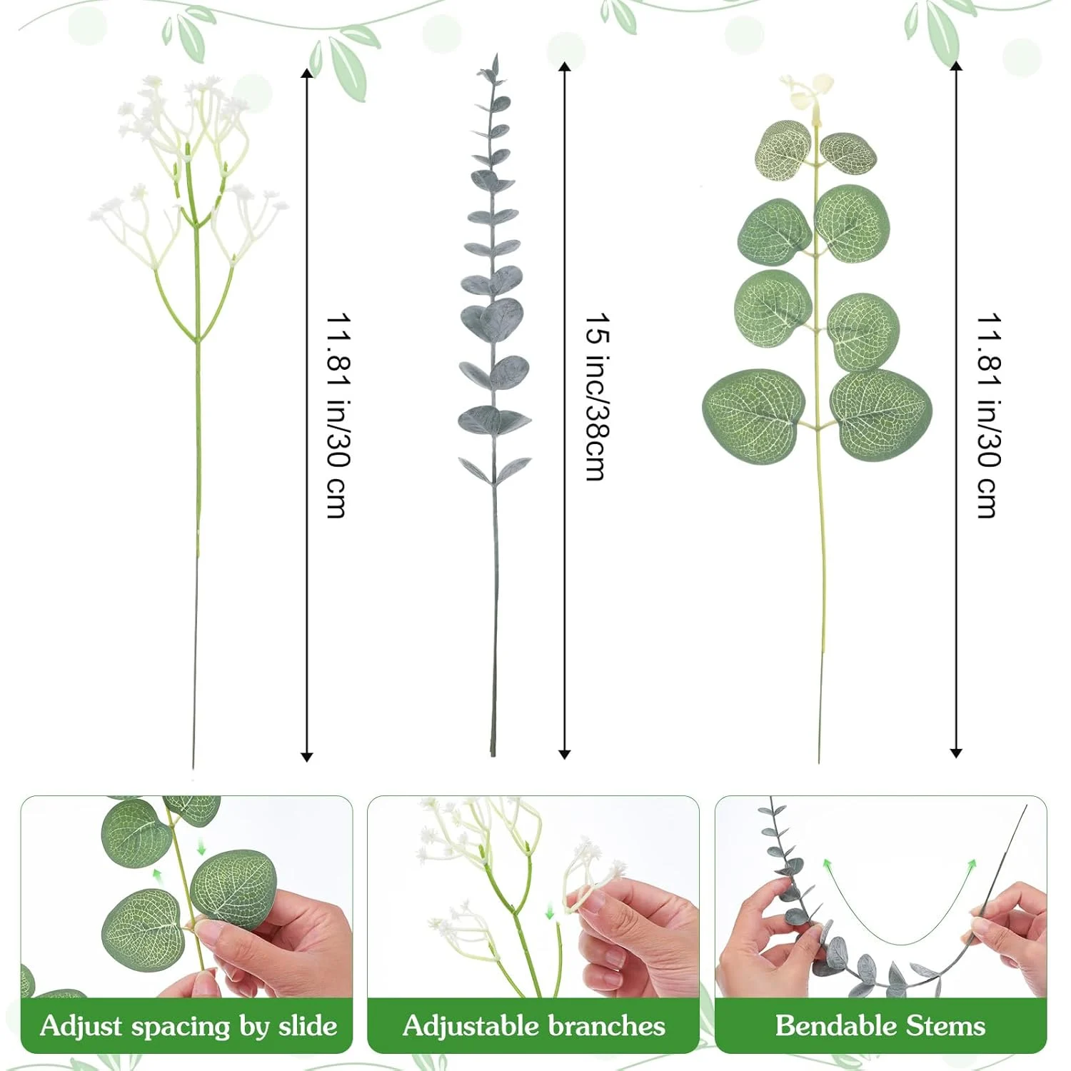 eucalyptus stems wedding flowers 2