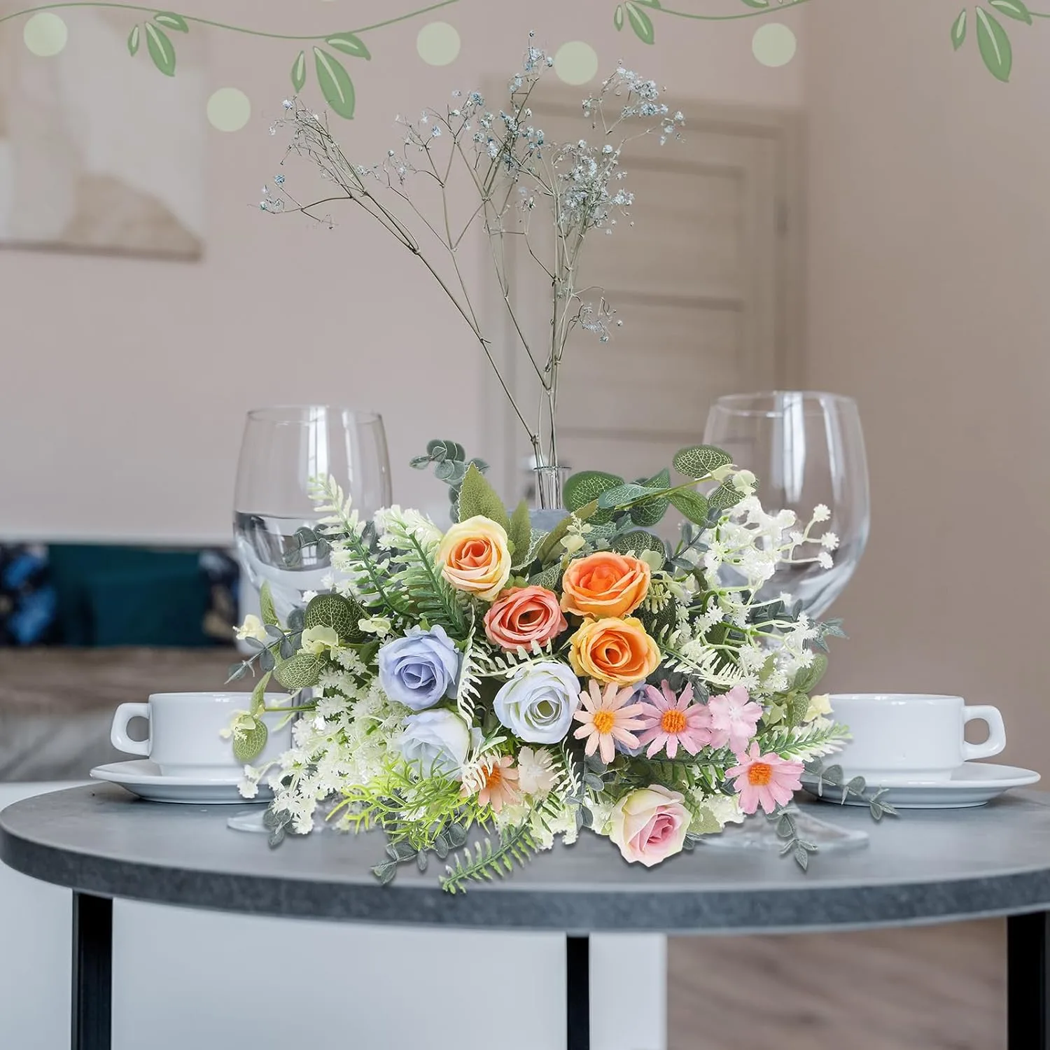 eucalyptus stems wedding flowers 4